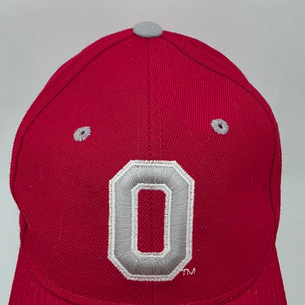 Zephyr Ohio State Buckeyes Fitted Hat Size 7 Red 100% Wool Embroidered NCAA Cap - Picture 4 of 13